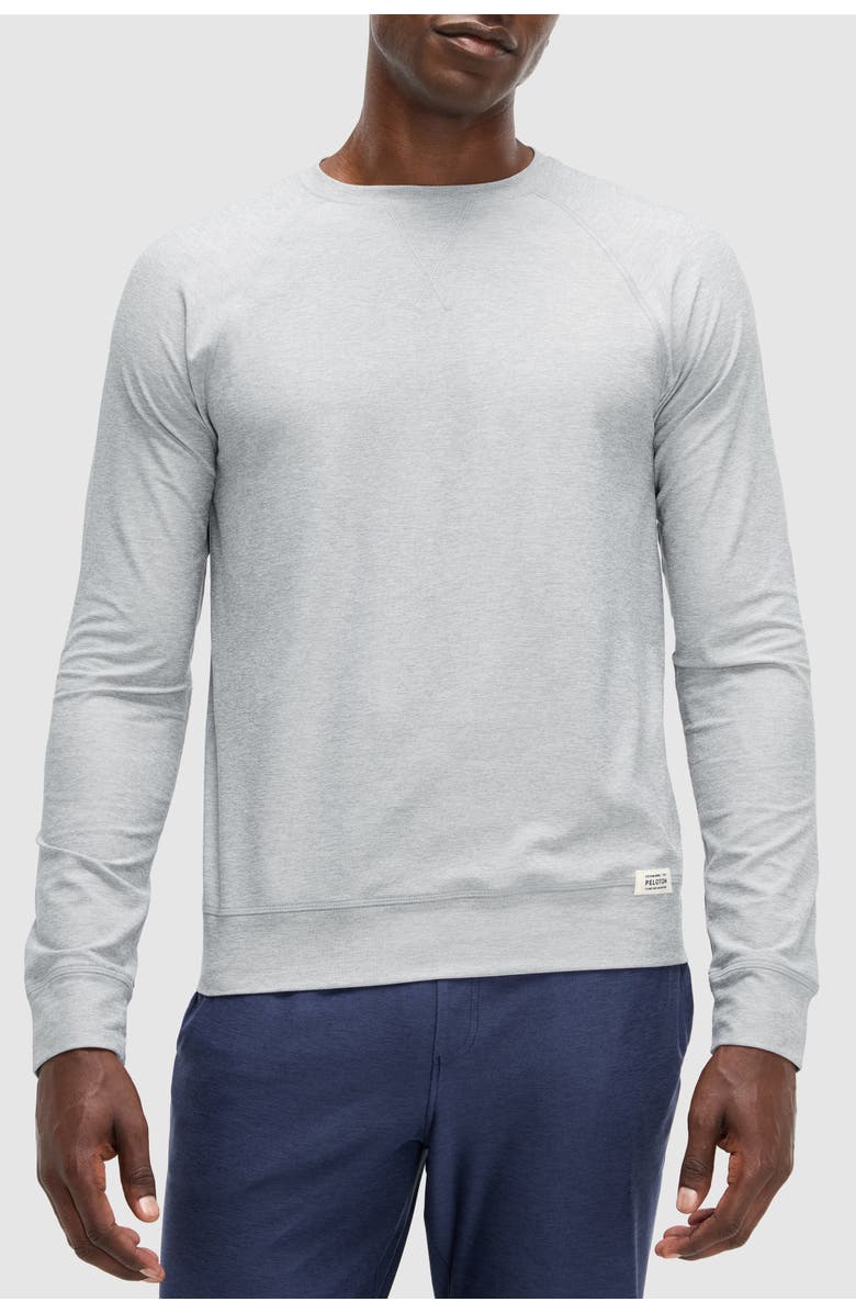 Peloton Men's Dreamblend Pullover Crewneck, Main, color, Light Heather Grey