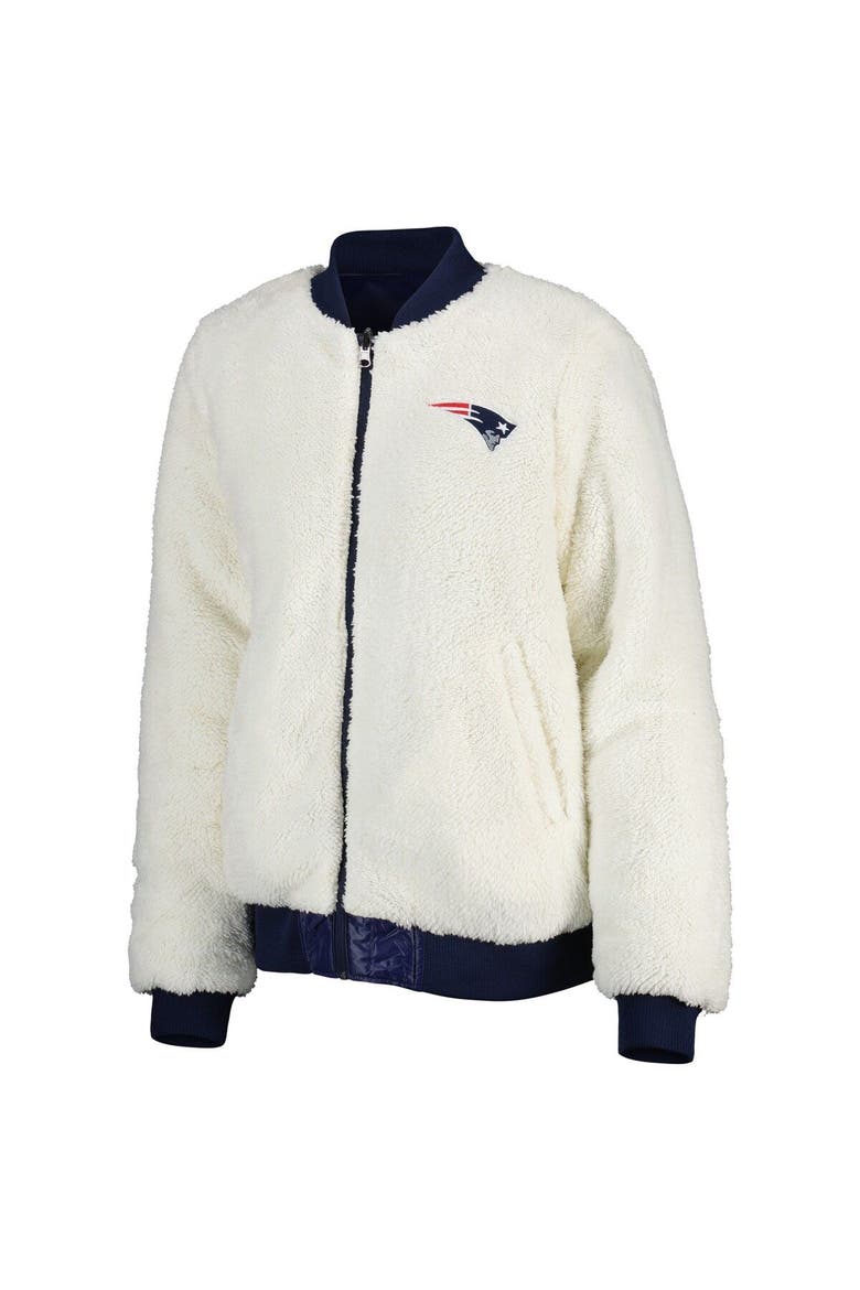 Women's G-III 4Her by Carl Banks Oatmeal/Navy New England Patriots Switchback Reversible Full-Zip Jacket, Alternate, color, Oatmeal