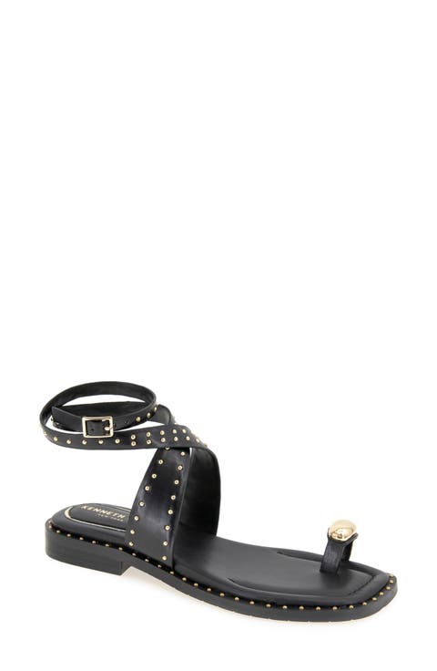 Ravenn Studded Wraparound Ankle Strap Sandal (Women)