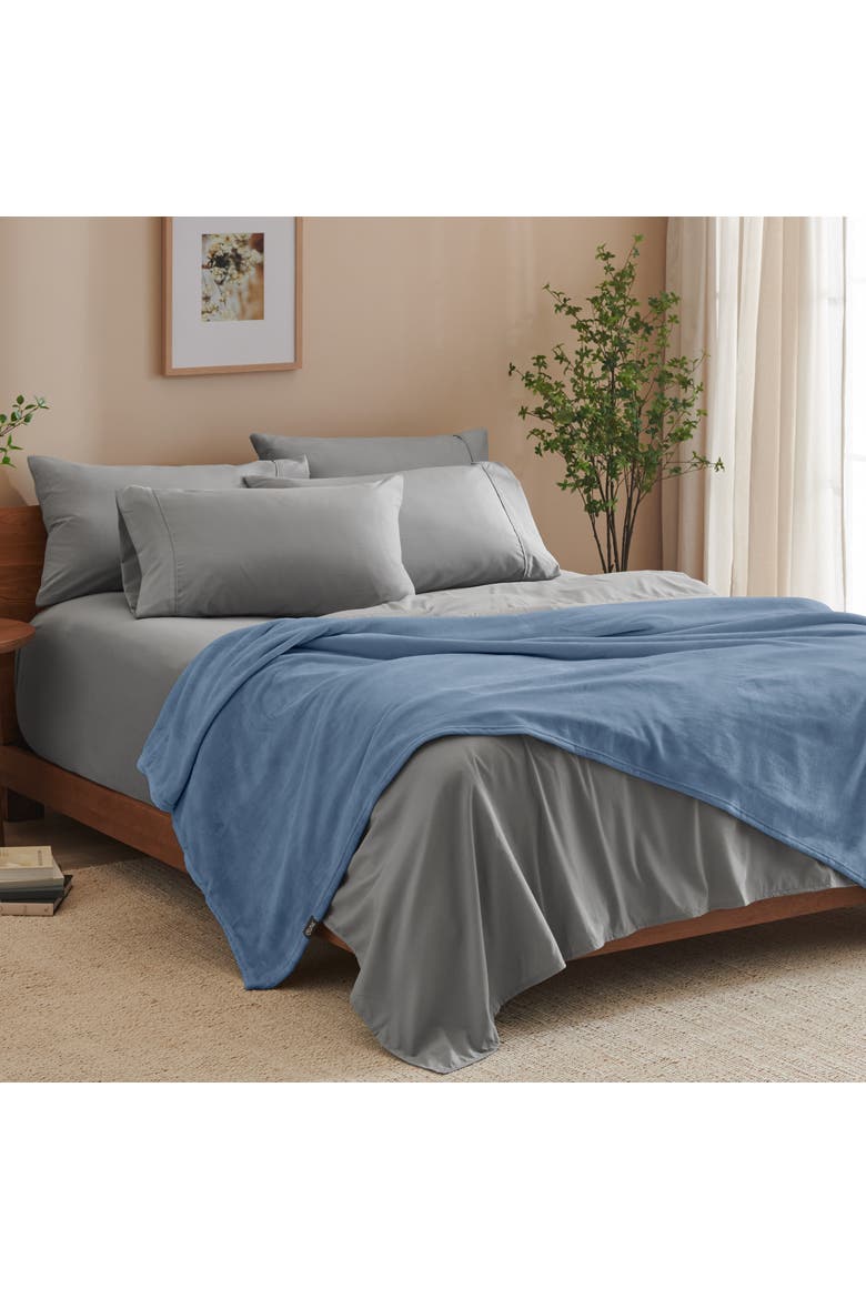 Microplush Fleece Blanket, Alternate, color, Coronet Blue
