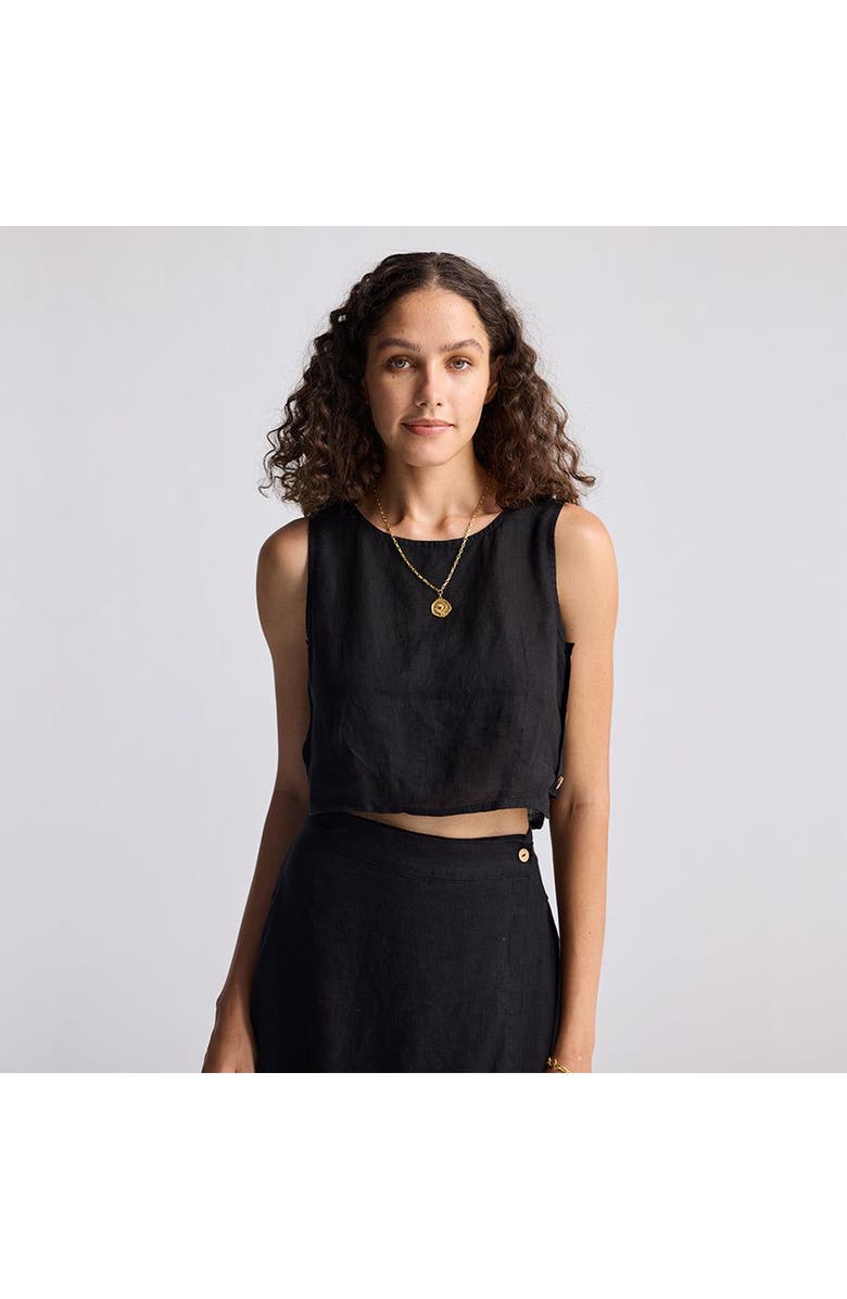 Reistor Boxy Crop Top, Alternate, color, Black