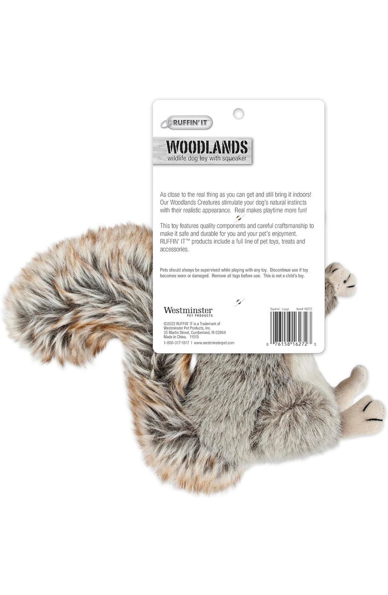 Ruffin
 It Woodlands Plush Dog Toy Squirrel, Alternate, color, Multicolored
