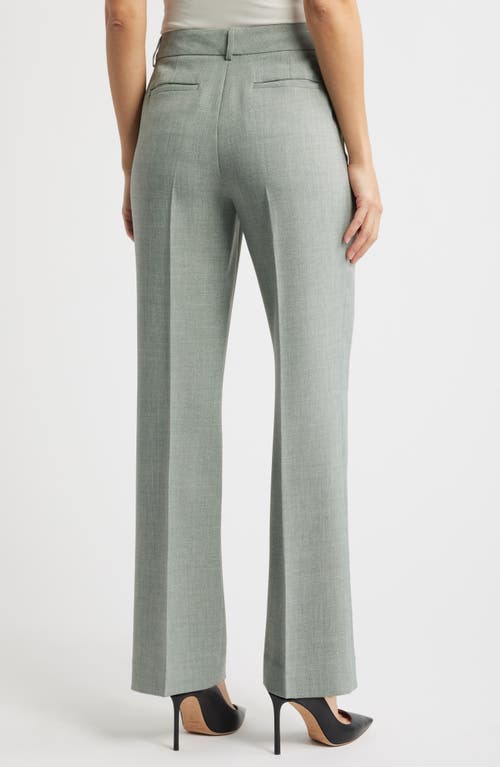 Tahari Asl Bird Eye Straight Leg Pants In Eucalyptus