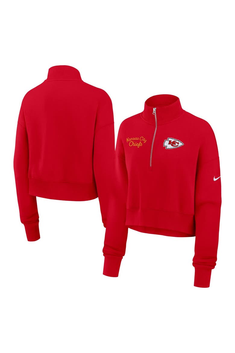 Women's Nike Red Kansas City Chiefs Primetime Phoenix Half-Zip Sweatshirt, Alternate, color, Red