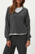 Michael Stars Salma Waffle Stitch V-Neck Knit Top