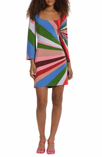 Donna Morgan Scoop Neck Three-Quarter Sleeve Minidress