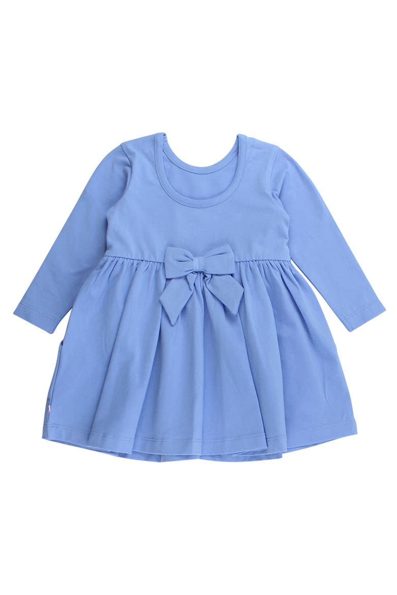 Knit Long Sleeve Twirl Dress (toddler), Alternate, color, Periwinkle Blue