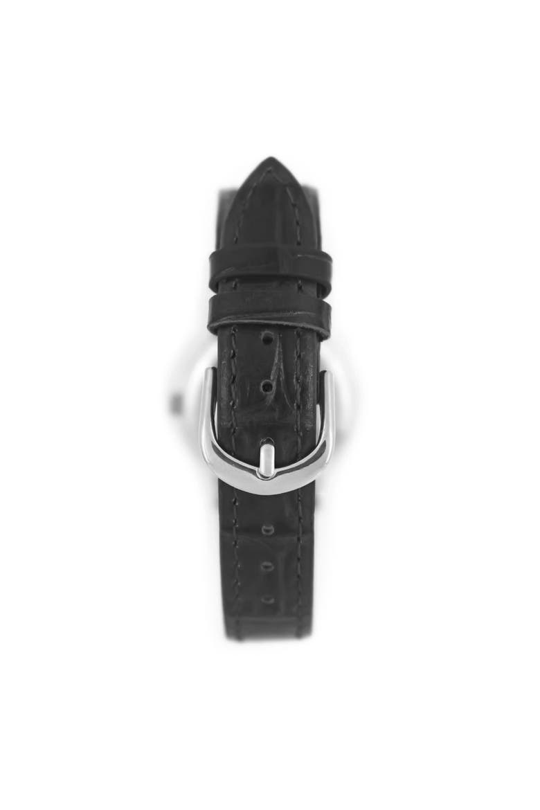 Sun-Moon Round Vintage Leather Watch- 26MM, Alternate, color, Black