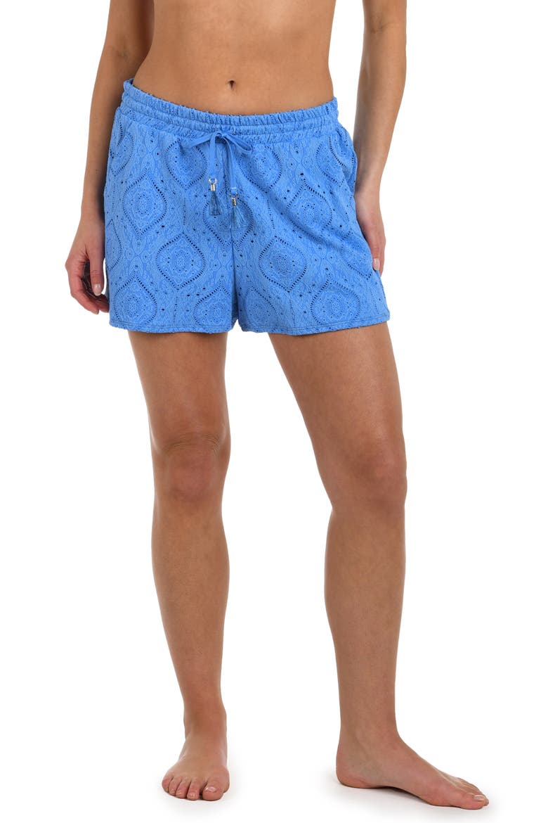 Mantra Cover-Up Shorts, Main, color, CHAMBRAY