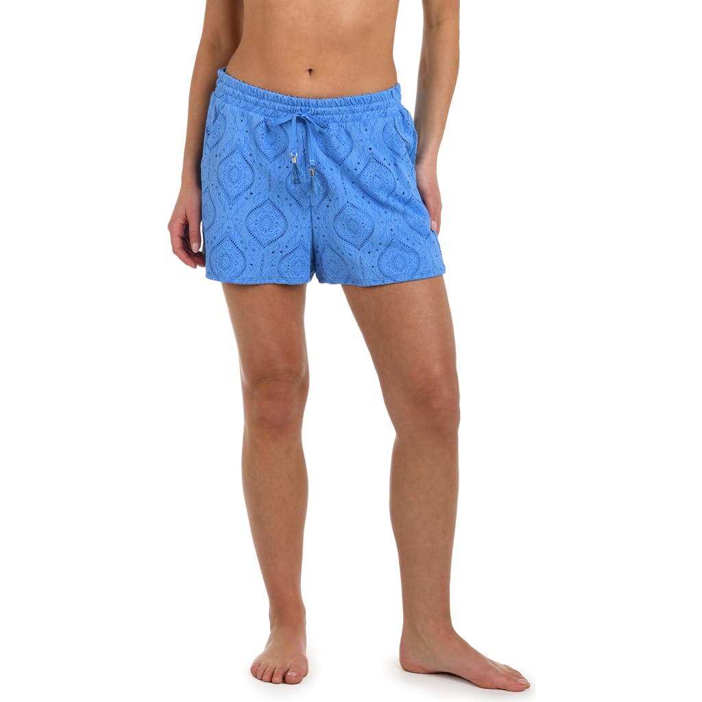 La Blanca Mantra Cover-up Shorts In Blue