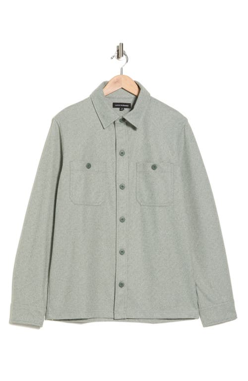Lucky Brand Piqué Knit Utility Overshirt In Gray