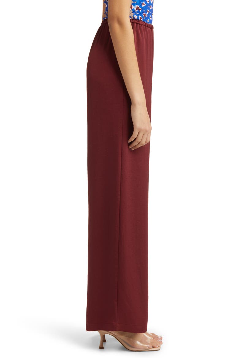 Wide Leg Satin Pants, Alternate, color, RED GRAPE