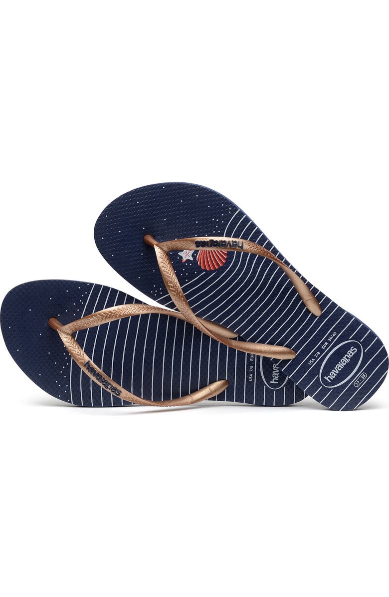 Havaianas Slim Nautical Flip Flop, Alternate, color,