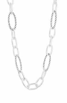 NORDSTROM RACK Textured Mixed Link Chain Necklace