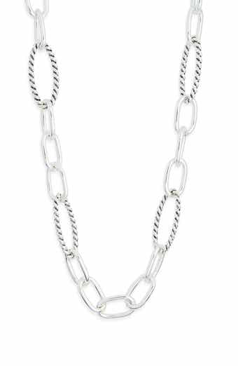 Textured Mixed Link Chain Necklace