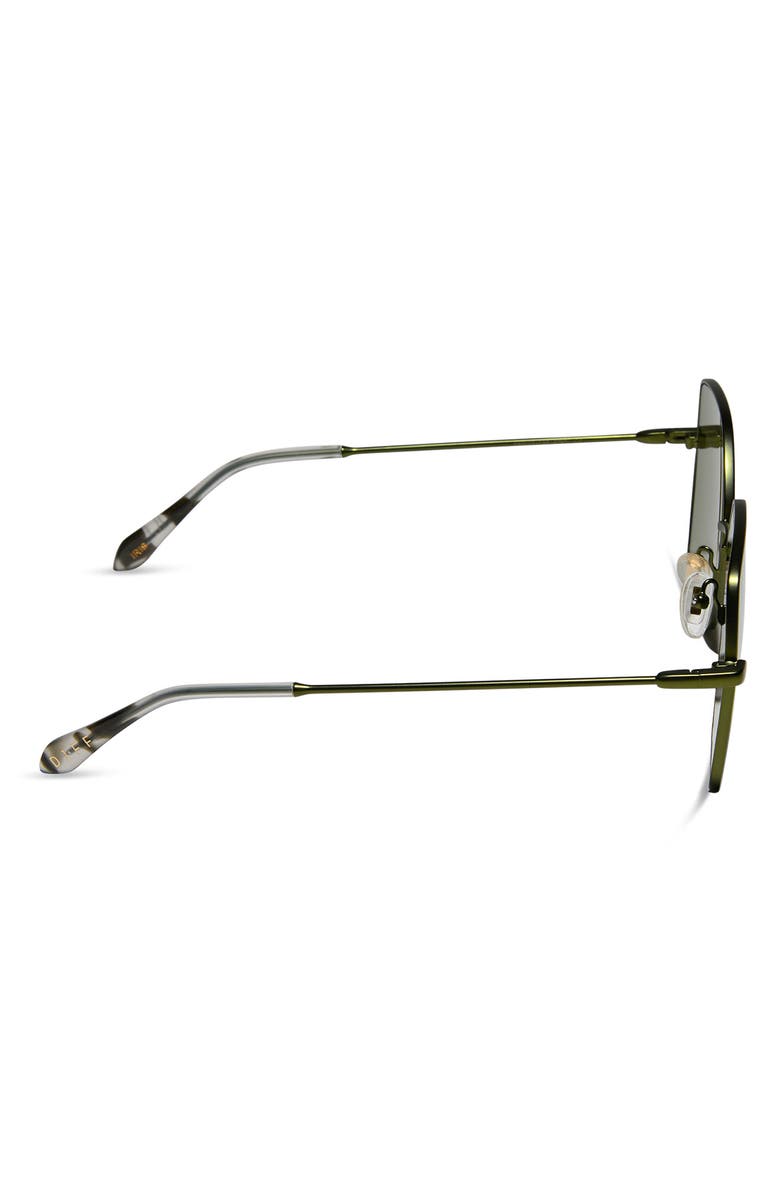 DIFF 55mm Iris Butterfly Sunglasses, Alternate, color, Moss Metal Mirror