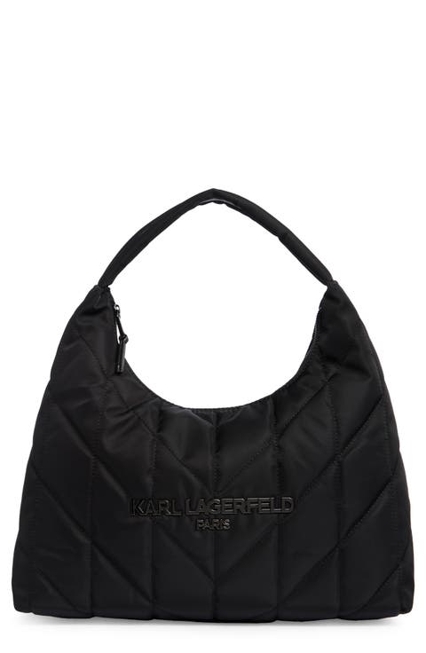 Voyage Quilted Nylon Hobo Bag