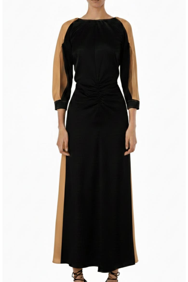 Fabiana Dress, Main, color, Black And Brown