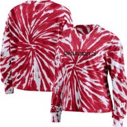 WEAR by Erin Andrews Women's WEAR by Erin Andrews Red Wisconsin Badgers Tie-Dye Long Sleeve T-Shirt
