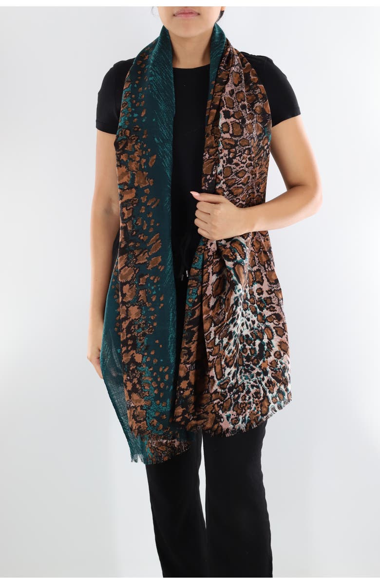 La Fiorentina Animal Print Scarf, Main, color, 