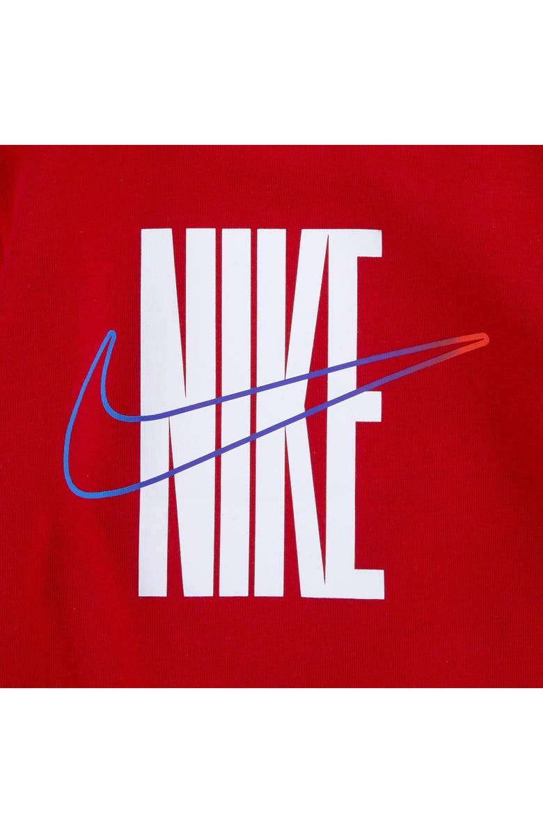 Nike Kids' Fleece Pullover Sweatshirt & Joggers Set, Alternate, color, Black/ Red