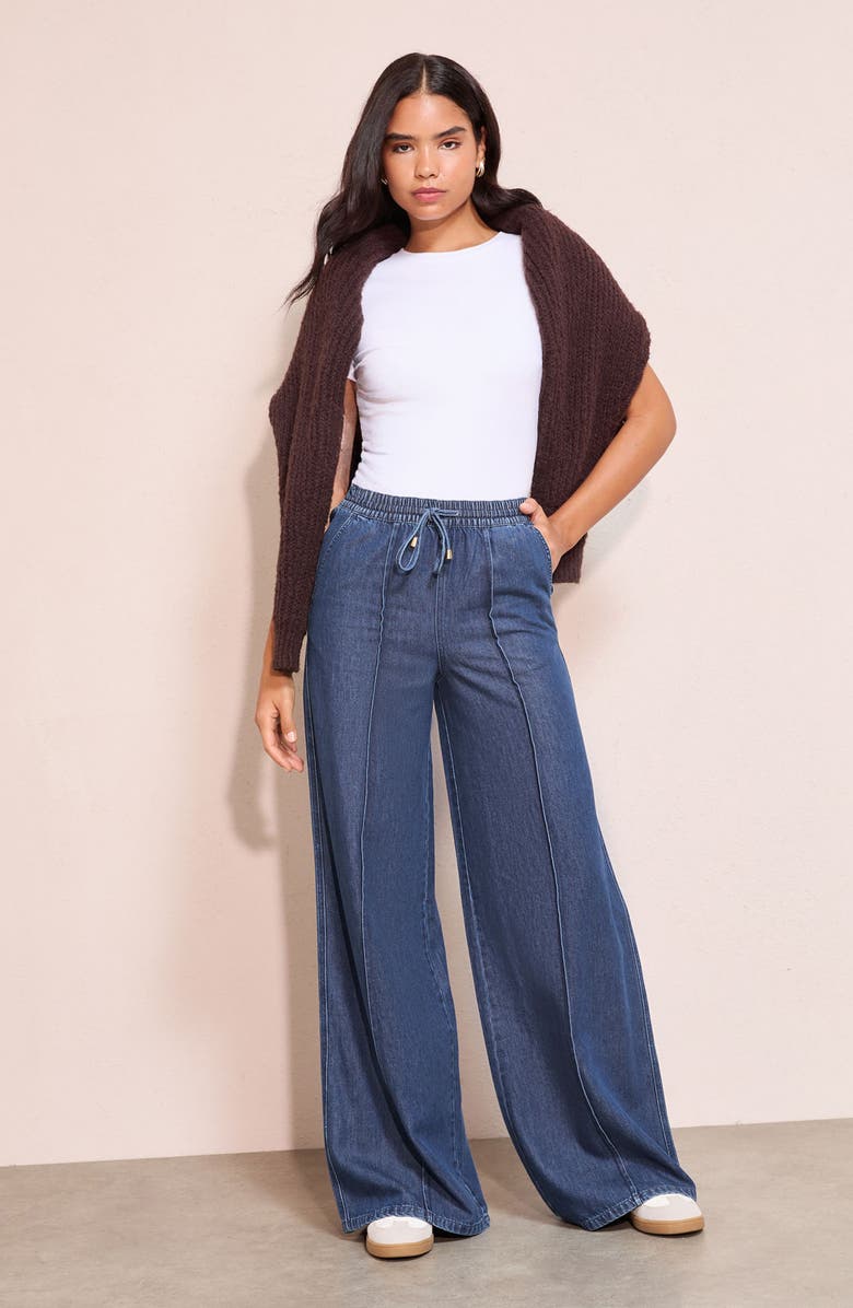 Friends Like These High Rise Wide Leg Jean, Alternate, color, Rinse Wash