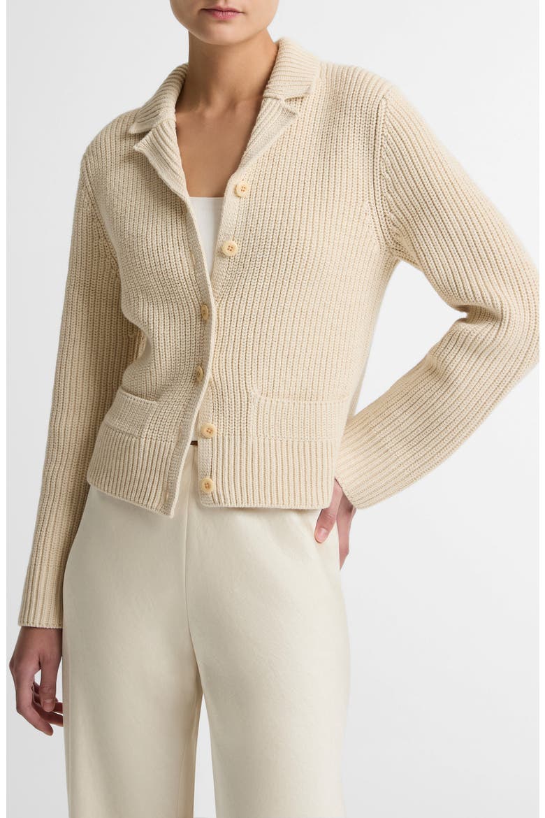 Pocket Cotton Blend Sweater Jacket, Alternate, color, ECRU