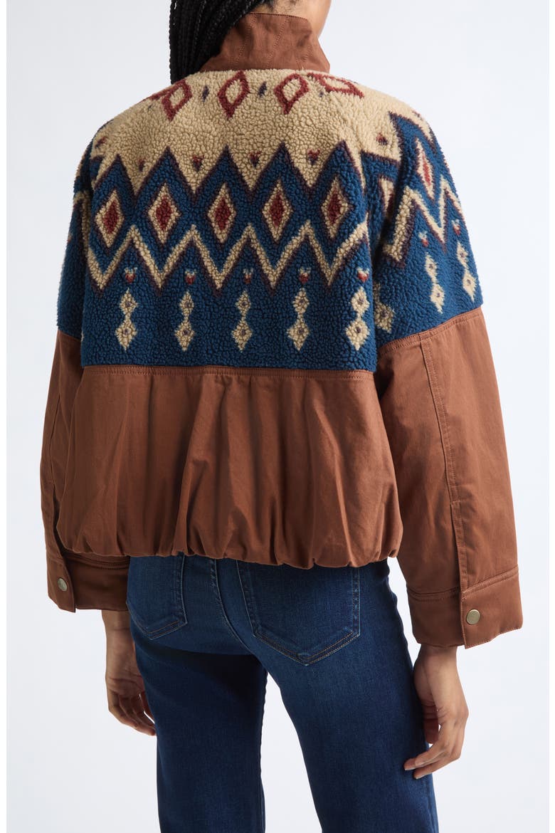 Knoll Mixed Media Fleece Jacket, Alternate, color, DEEP OCHRE