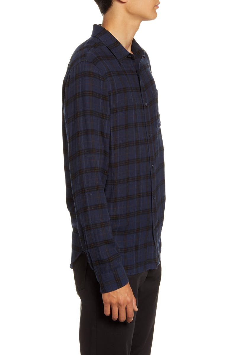 Vince Slim Fit Plaid Button-Up Shirt, Alternate, color, 