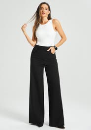Betabrand 7-Pocket DPYP Dress Pant Yoga Pant | Wide
