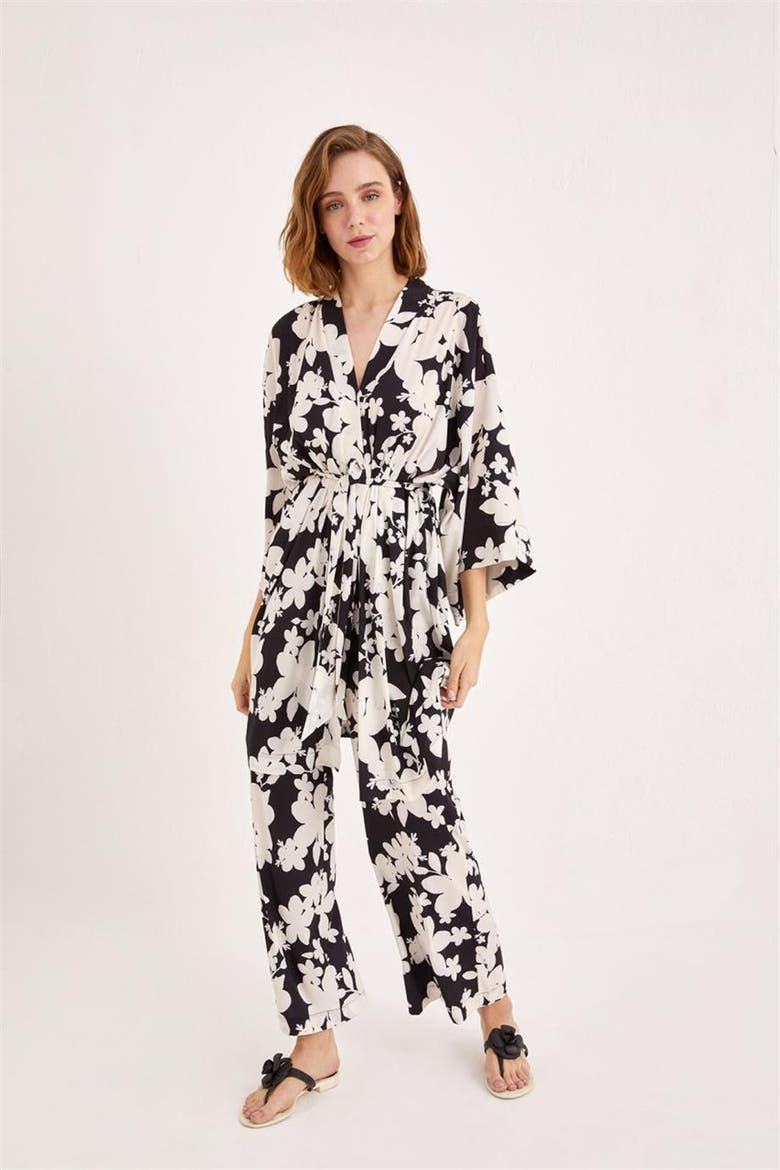 Albeon Short Robe, Alternate, color, Black