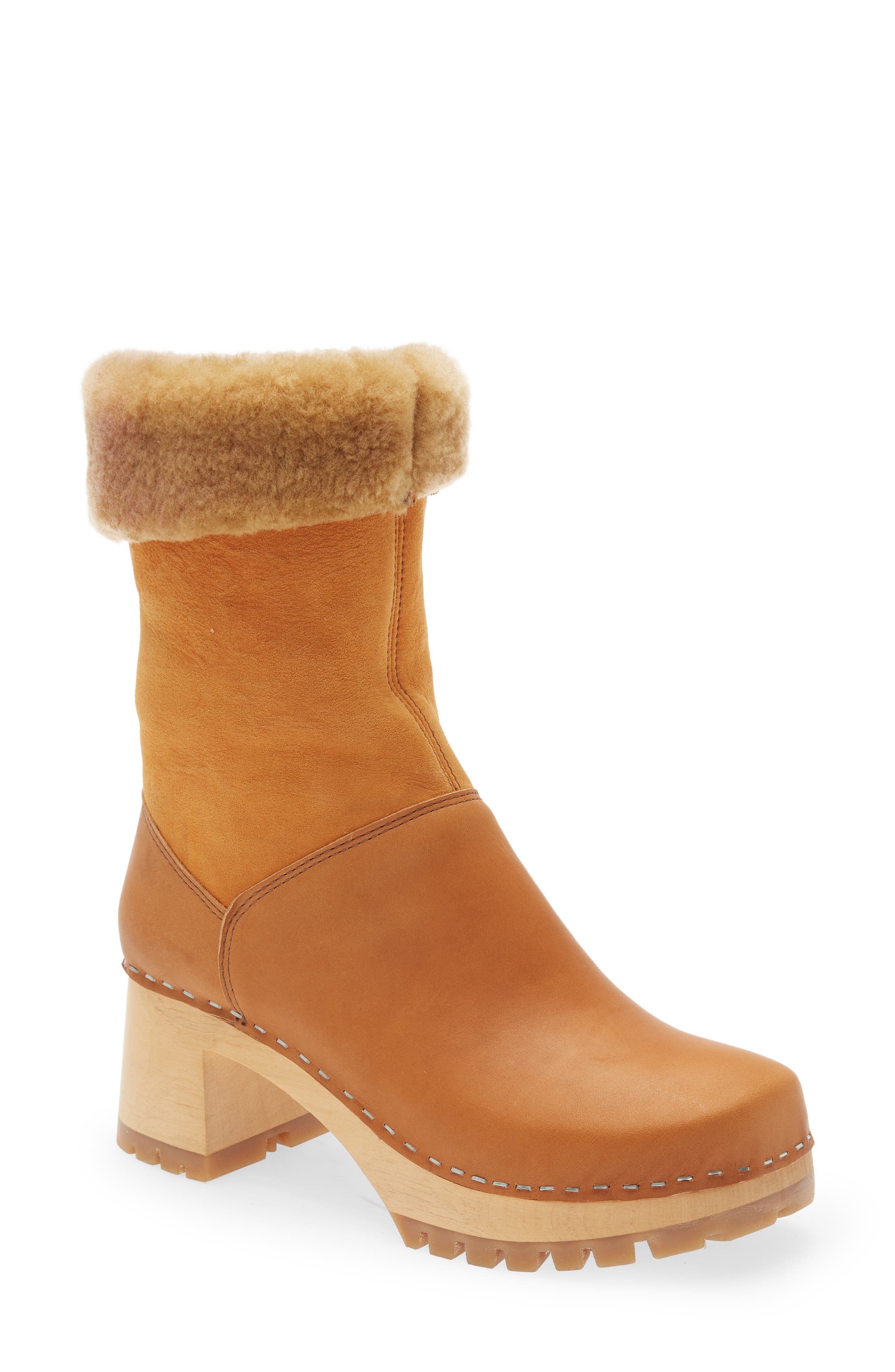 Swedish Hasbeens Genuine Shearling Lined Boot, Main, color, 