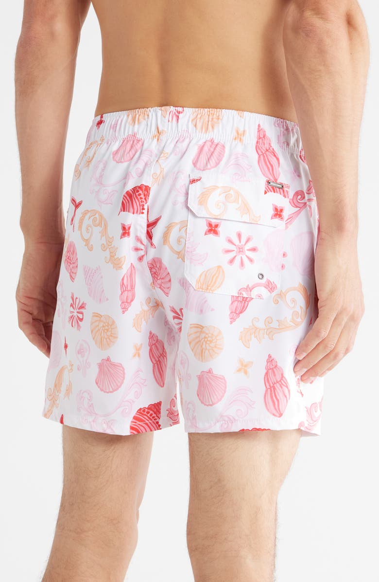 Vintage Summer 4-Way Stretch Volley Swim Trunks, Alternate, color, White