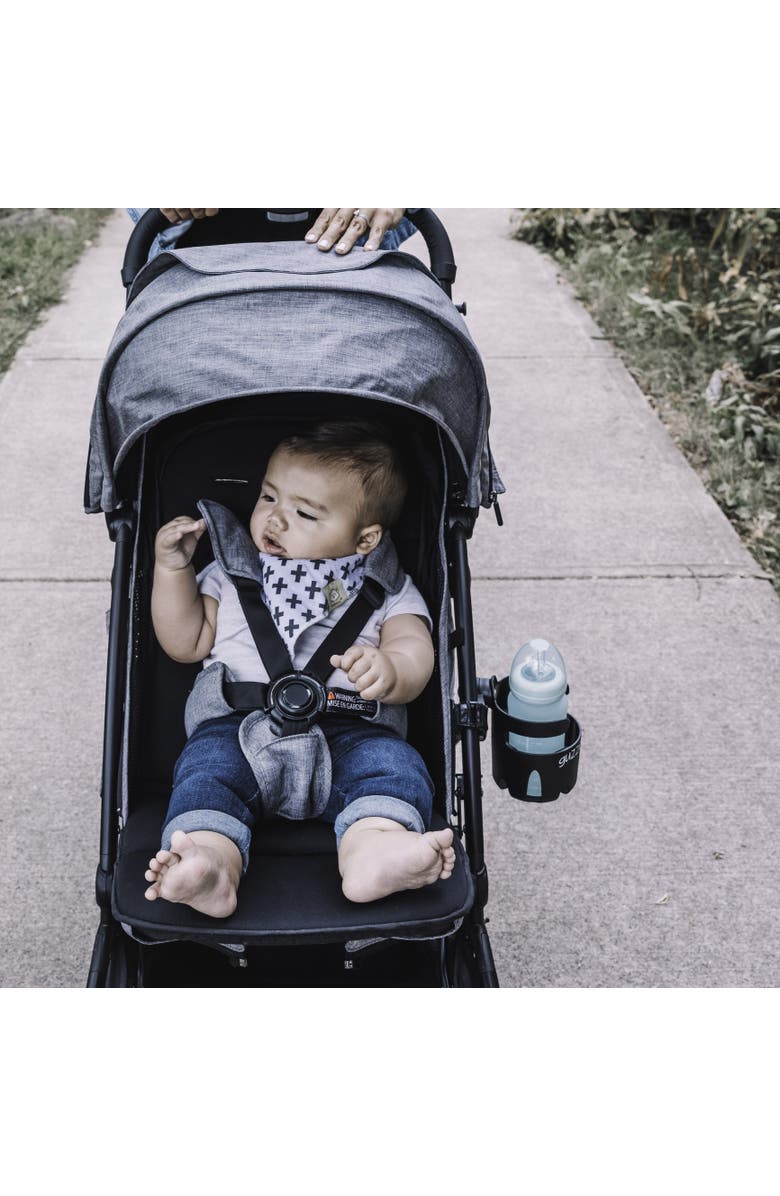 Guzzie and Guss Universal Cup Holder - Convenient, Easy-to-Attach & Adjustable to Fit Most Strollers, Alternate, color, Black