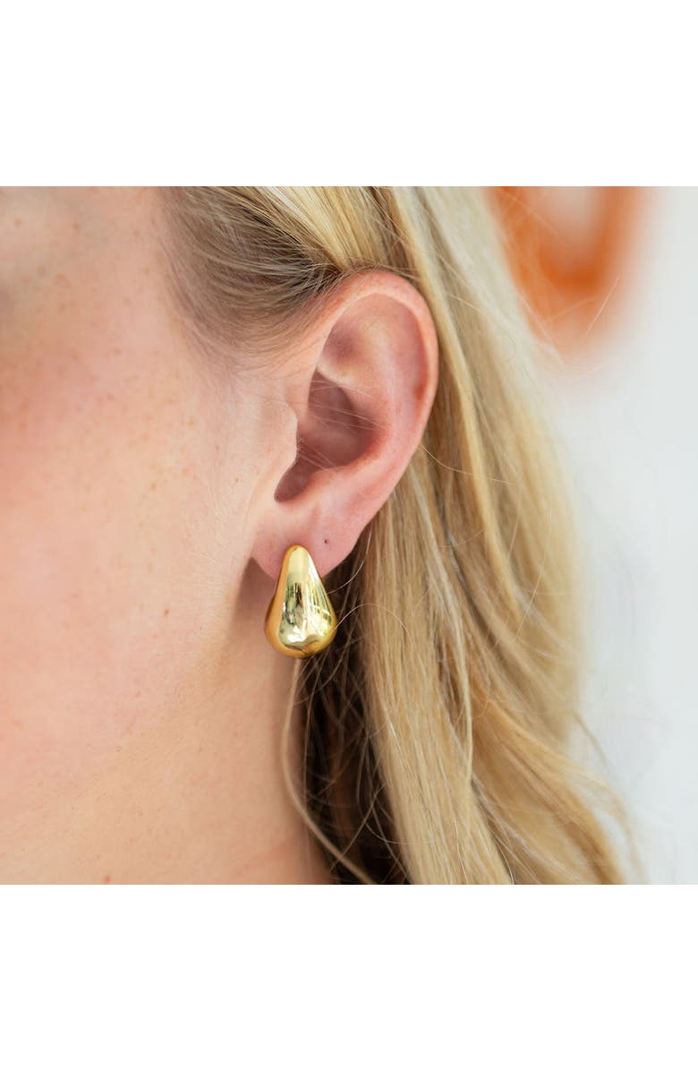 Erin McDermott Jewelry Gold Puffy Teardrops, Alternate, color, Metallic Gold