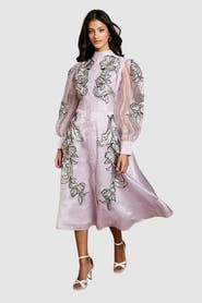 Coast Petite Embroidered Midi Dress