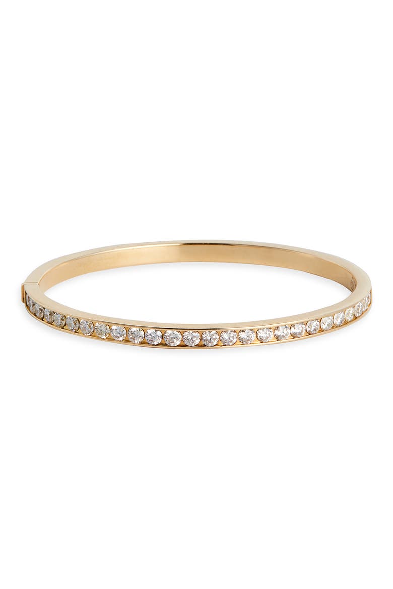 Diamond Keeper Bangle, Main, color, YELLOW GOLD/ DIAMOND