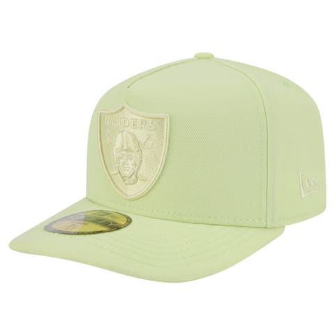 Men's New Era Light Green Las Vegas Raiders Color Pack A-Frame 59FIFTY Fitted Hat