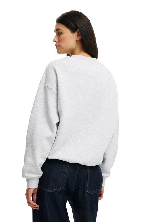 Cotton On Oversized Fleece Sweatshirt In White