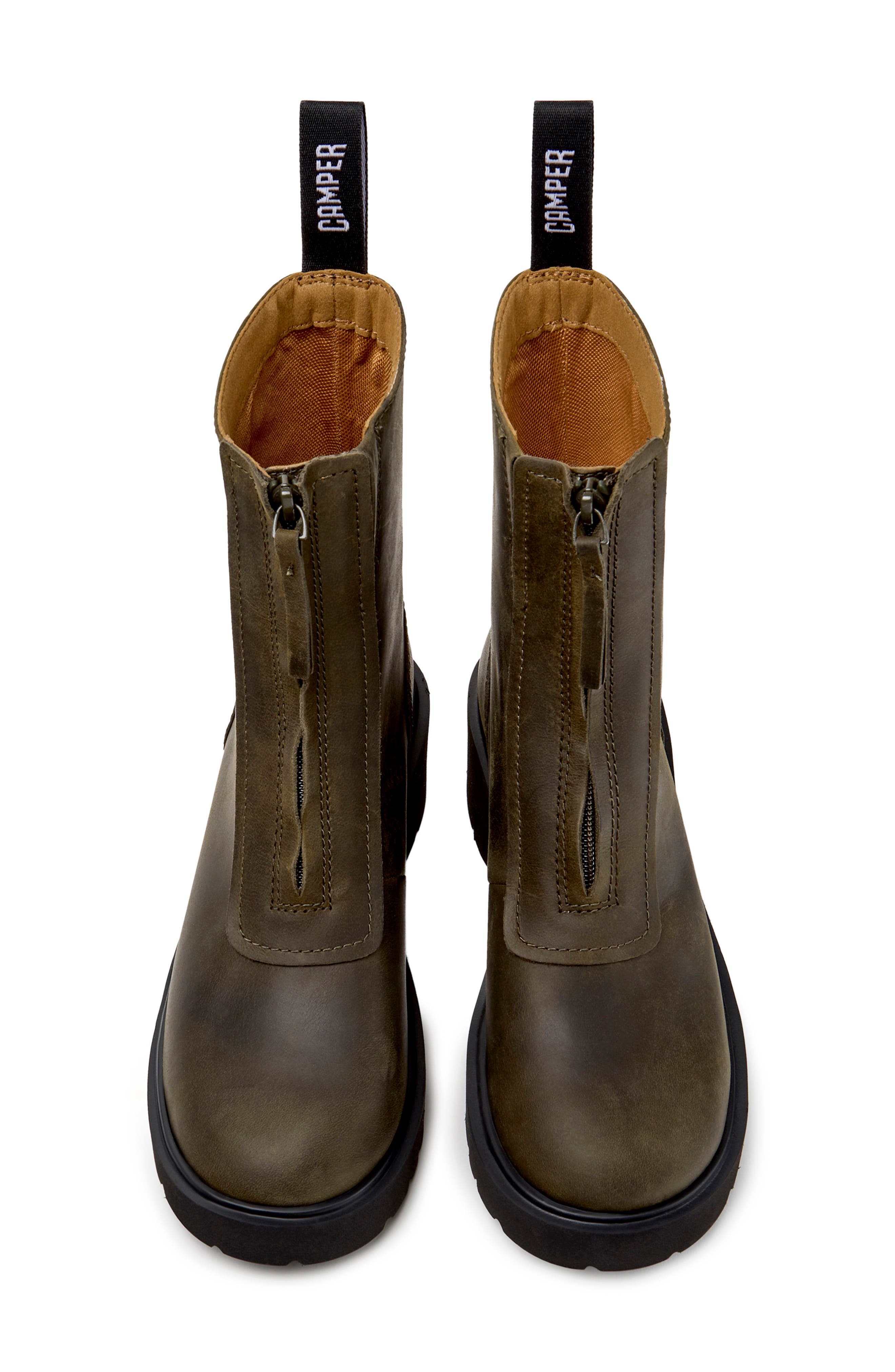 Milah Lug Platform Boot, Alternate, color, DARK GREEN