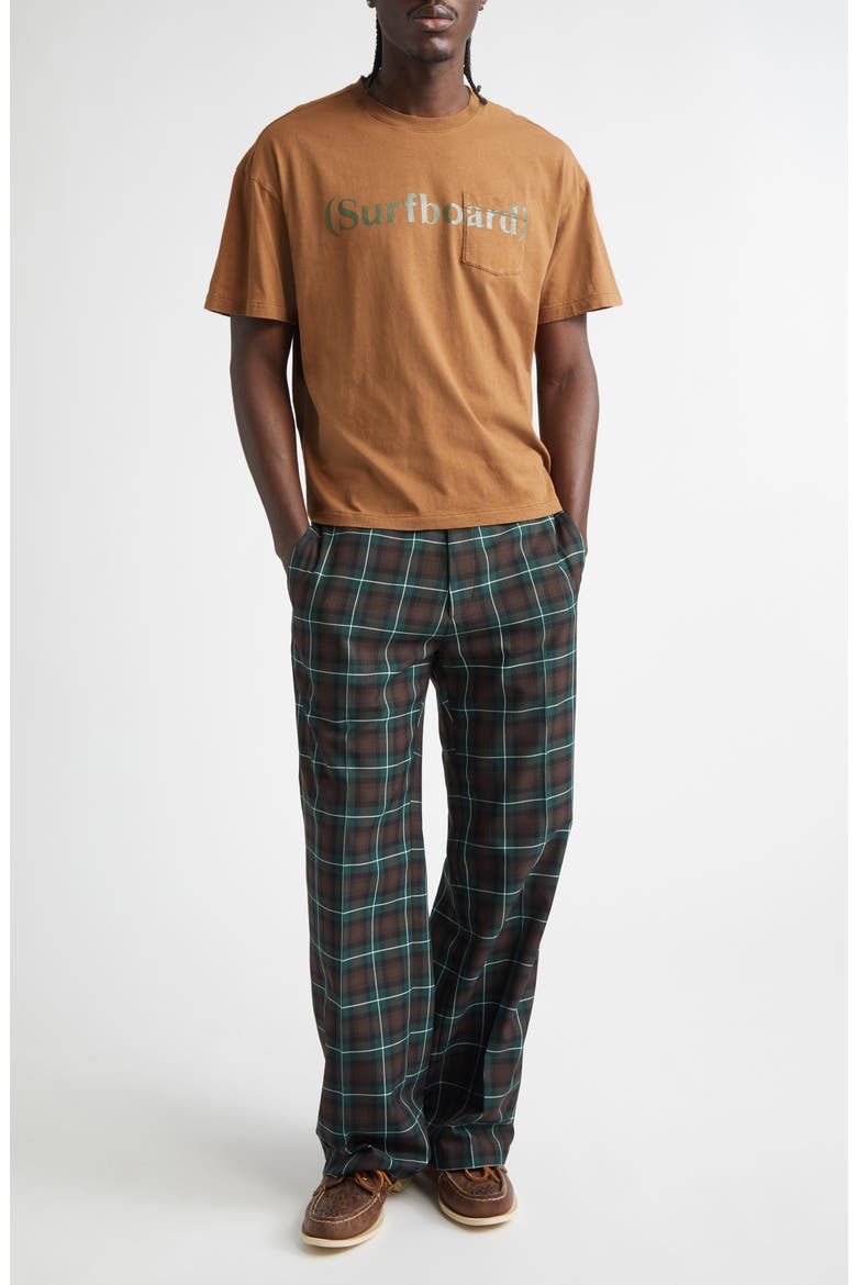 Sune Plaid Bootcut Pants, Alternate, color, GREEN CHECK