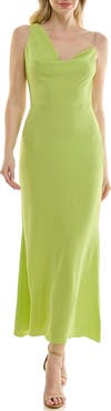 bebe Airflow Cowl Neck Midi Slipdress