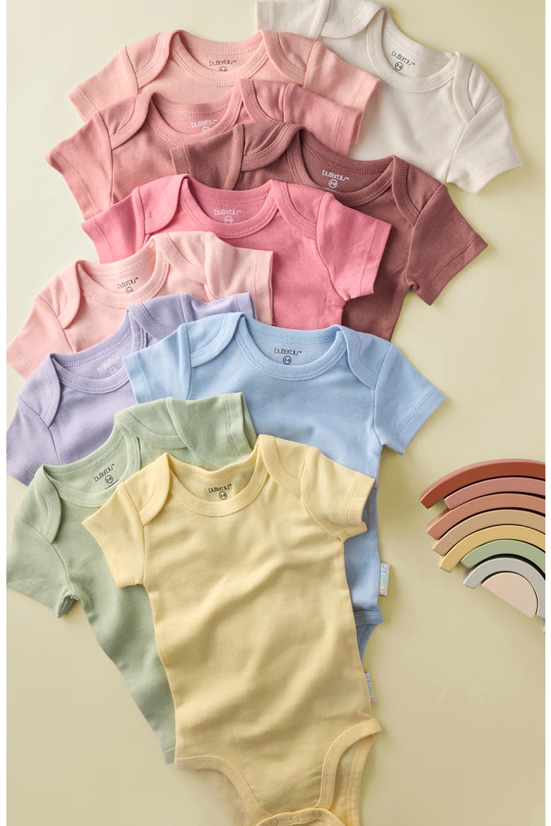 Avery Assorted 10-Pack Bodysuits, Alternate, color, SUNSET HAZE RAINBOW