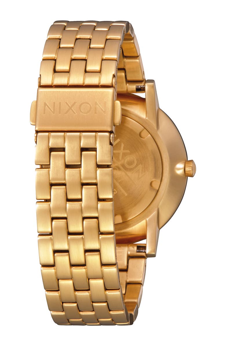 Nixon Porter Bracelet Watch, 40mm, Alternate, color, All Gold / Black