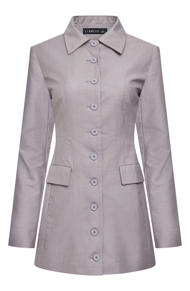 LIONESS Cheri Long Sleeve Minidress, Alternate, color, Grey