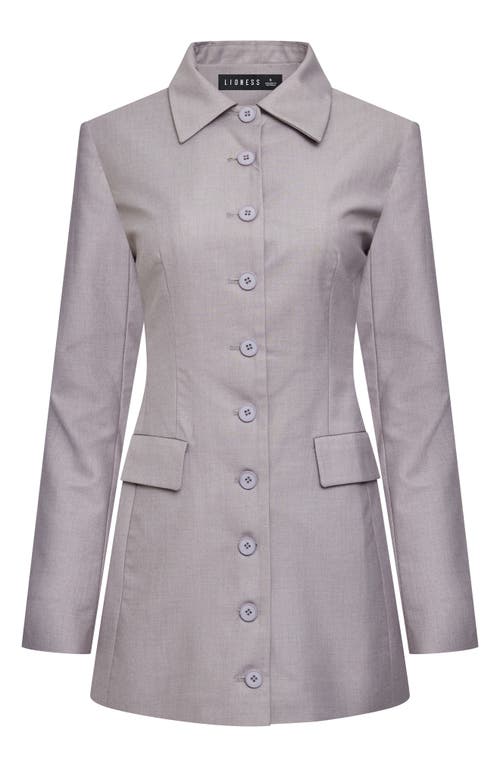 Lioness Cheri Long Sleeve Minidress In Gray