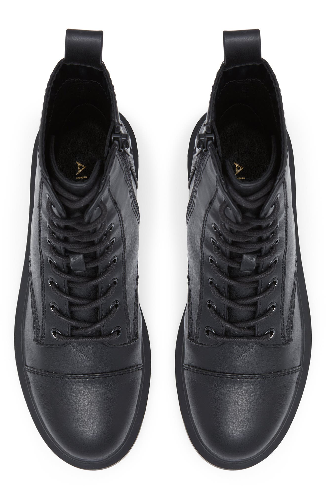 ALDO Goer Cap Toe Combat Boot, Alternate, color, Black