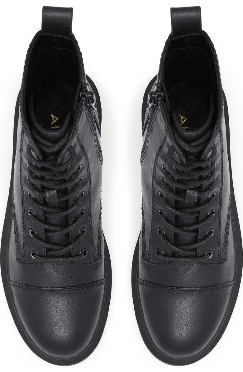 ALDO Goer Cap Toe Combat Boot, Alternate, color, Black