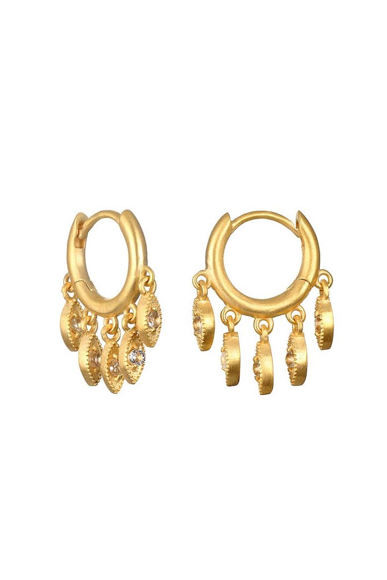 Scatter Light Huggie Earrings, Main, color, Gold