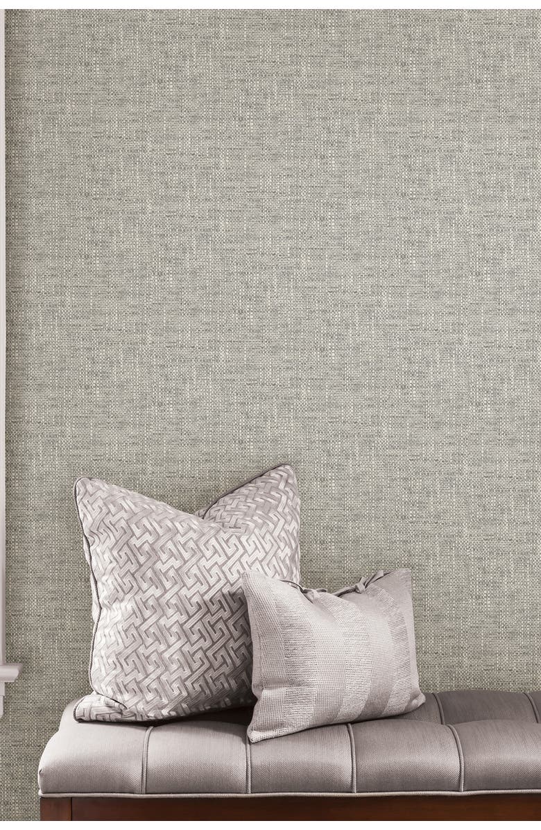 Grey Poplin Texture Peel & Stick Wallpaper